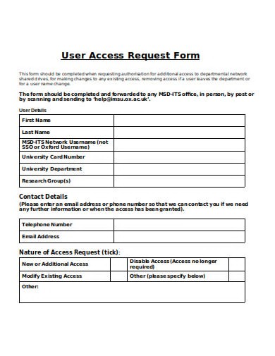 access request example