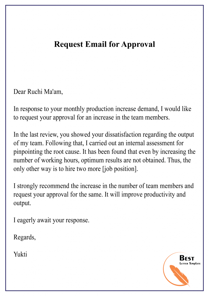 ask for approval email