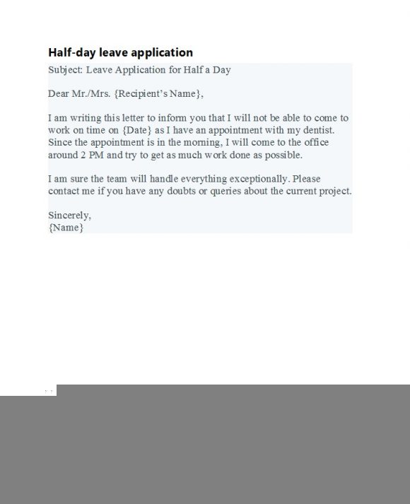 birthday leave request