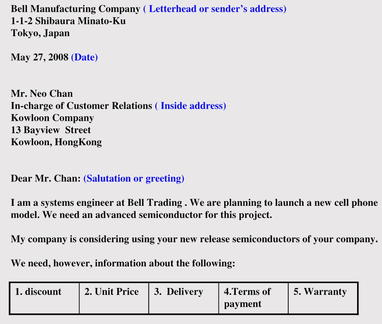 email quotation format