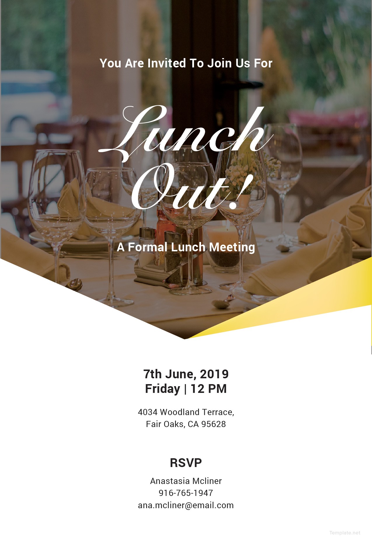 formal lunch invitation message