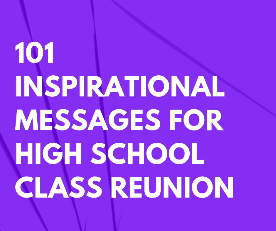 high school reunion message