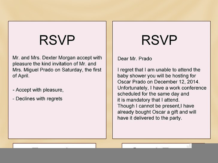 how to answer to rsvp