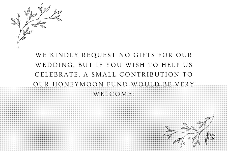 how to ask for wedding contribution