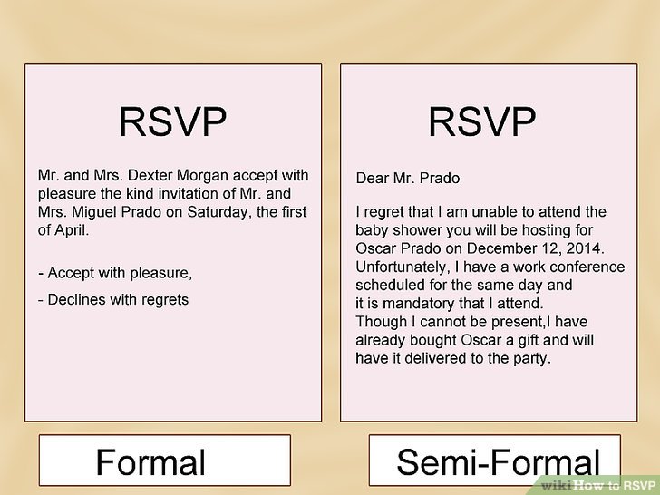 how to respond to rsvp