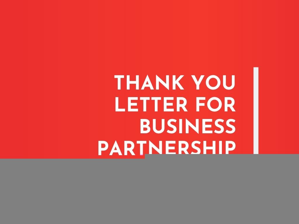 how to say thank you for your partnership