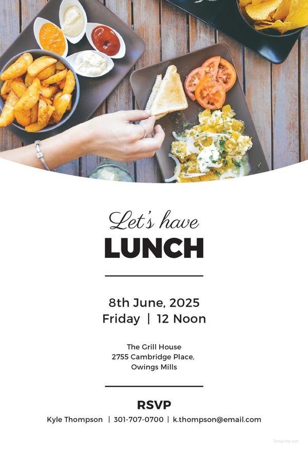 lunch invitation message to colleagues