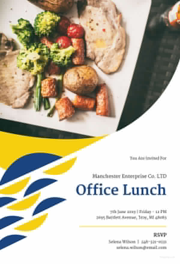 office team lunch invitation message