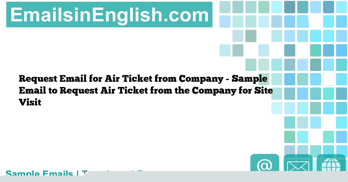 sample email request for air ticket from company