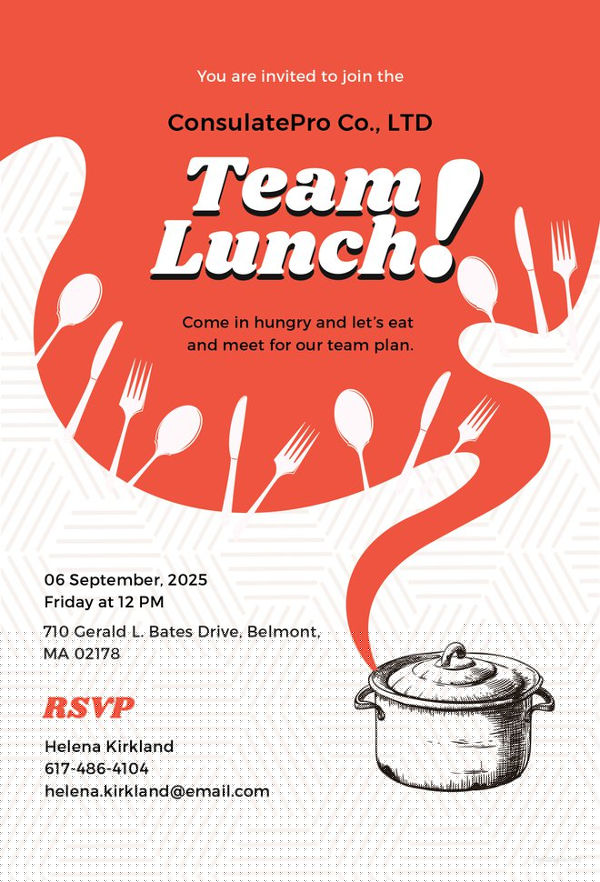 team lunch invitation