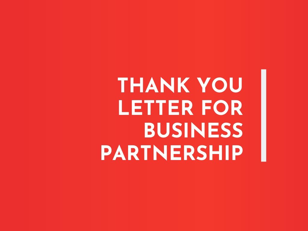 thank you for being our partner