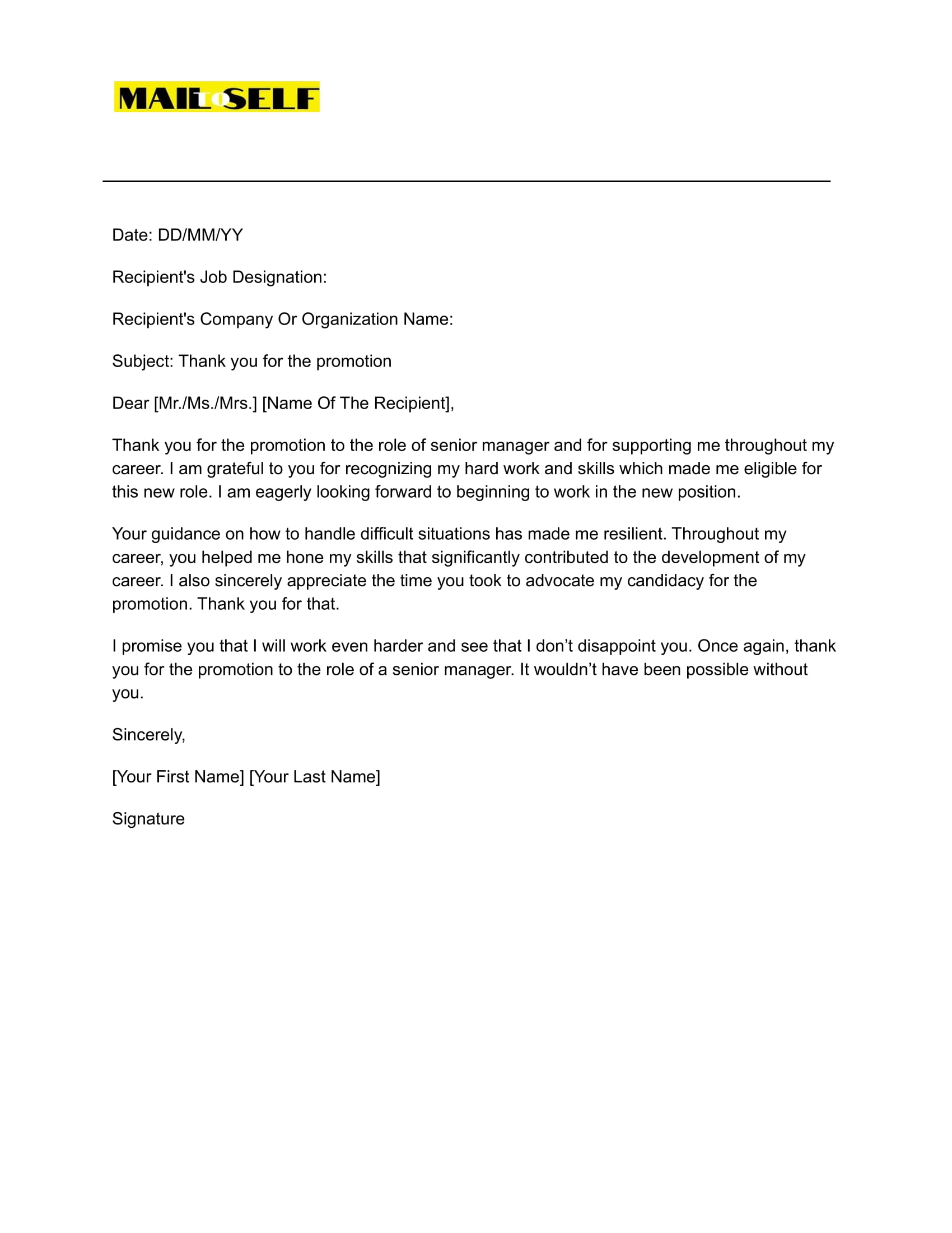 thank you letter for raise