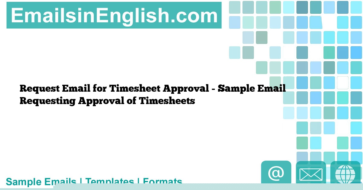 timesheet approval email sample