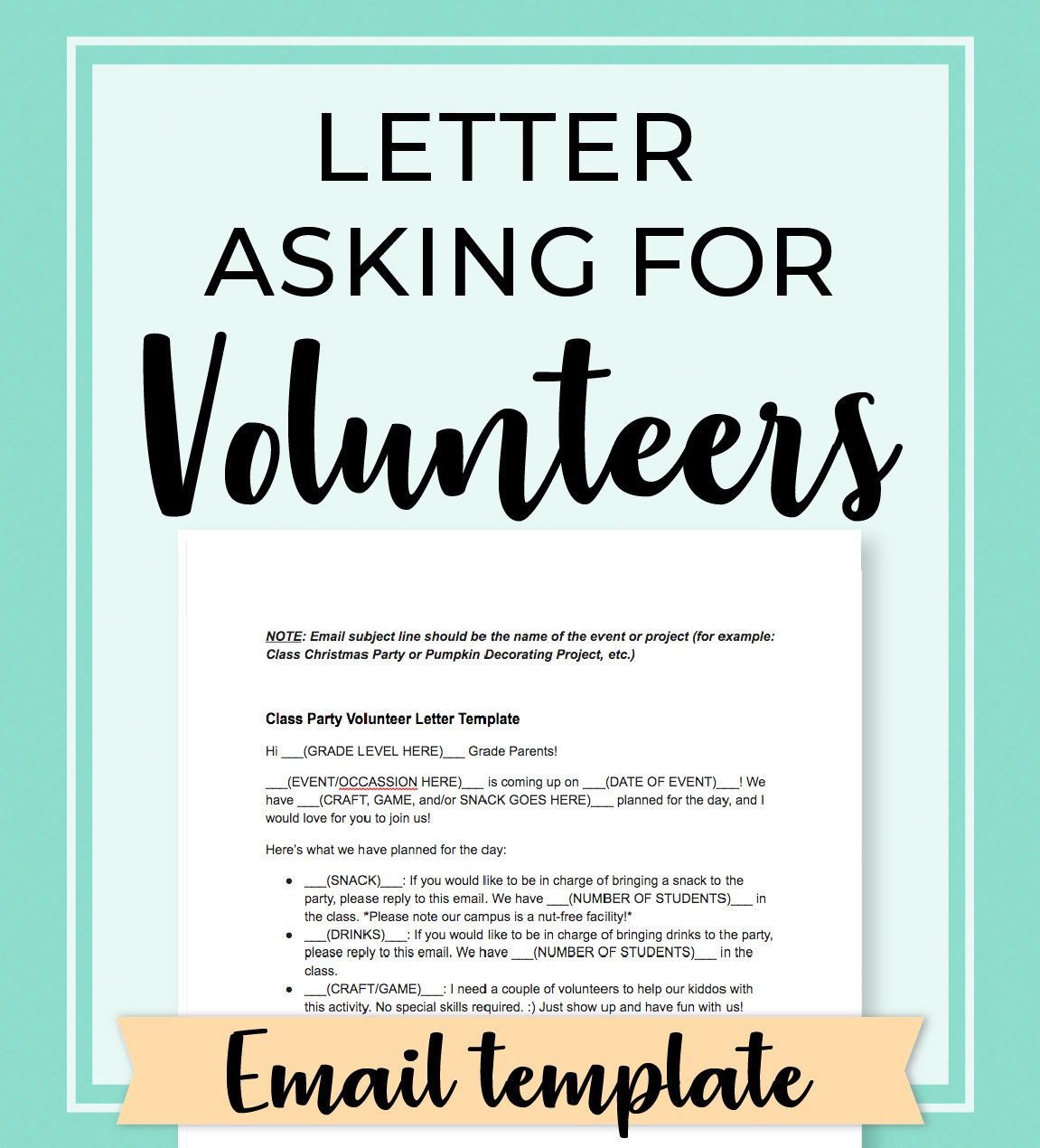 volunteer email template
