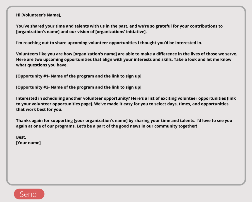 volunteer recruitment email