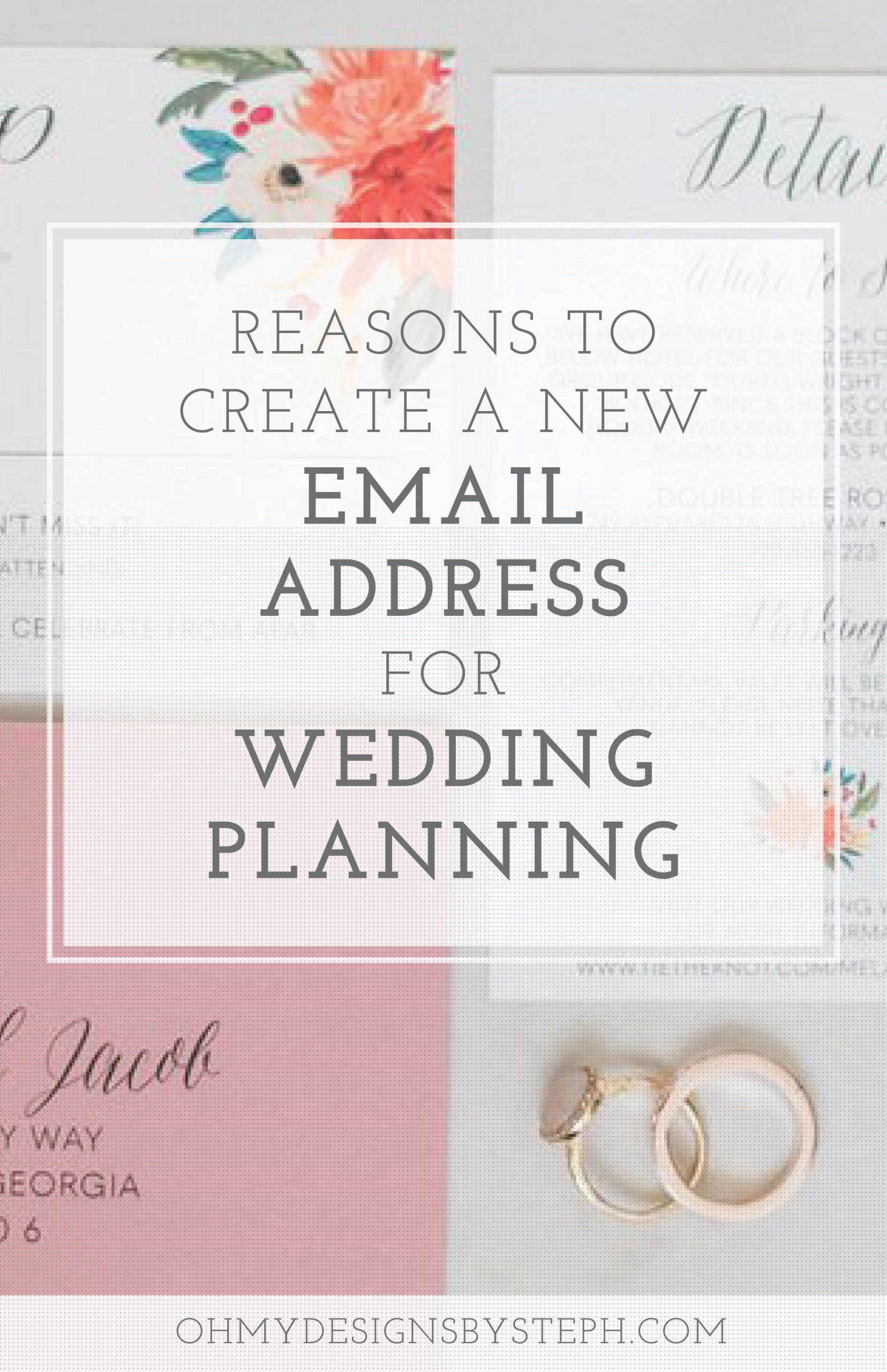 wedding email address ideas