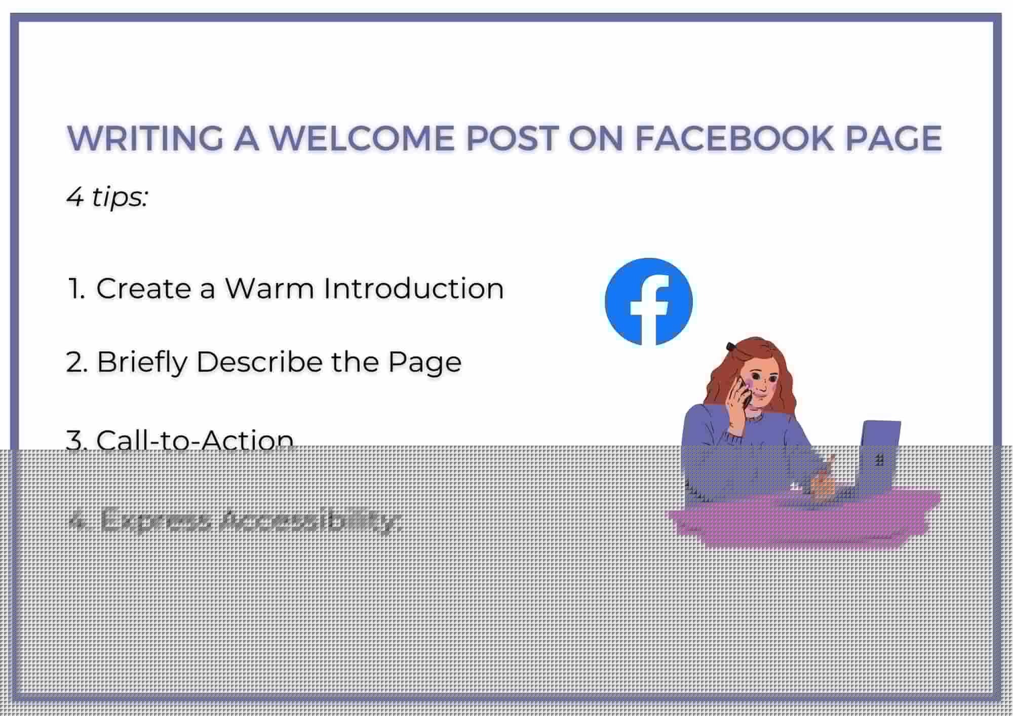 welcome post for facebook page sample